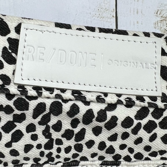 Re/Done | Originals High Rise Ankle Crop Jean White Cheetah | 26 - Picture 11 of 13